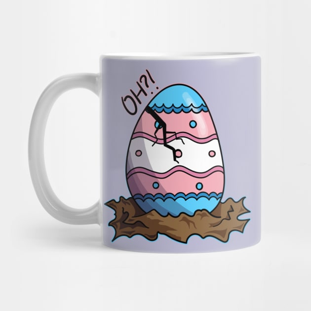 Cute Transgender Flag Hatching Easter Egg by FatCatSwagger